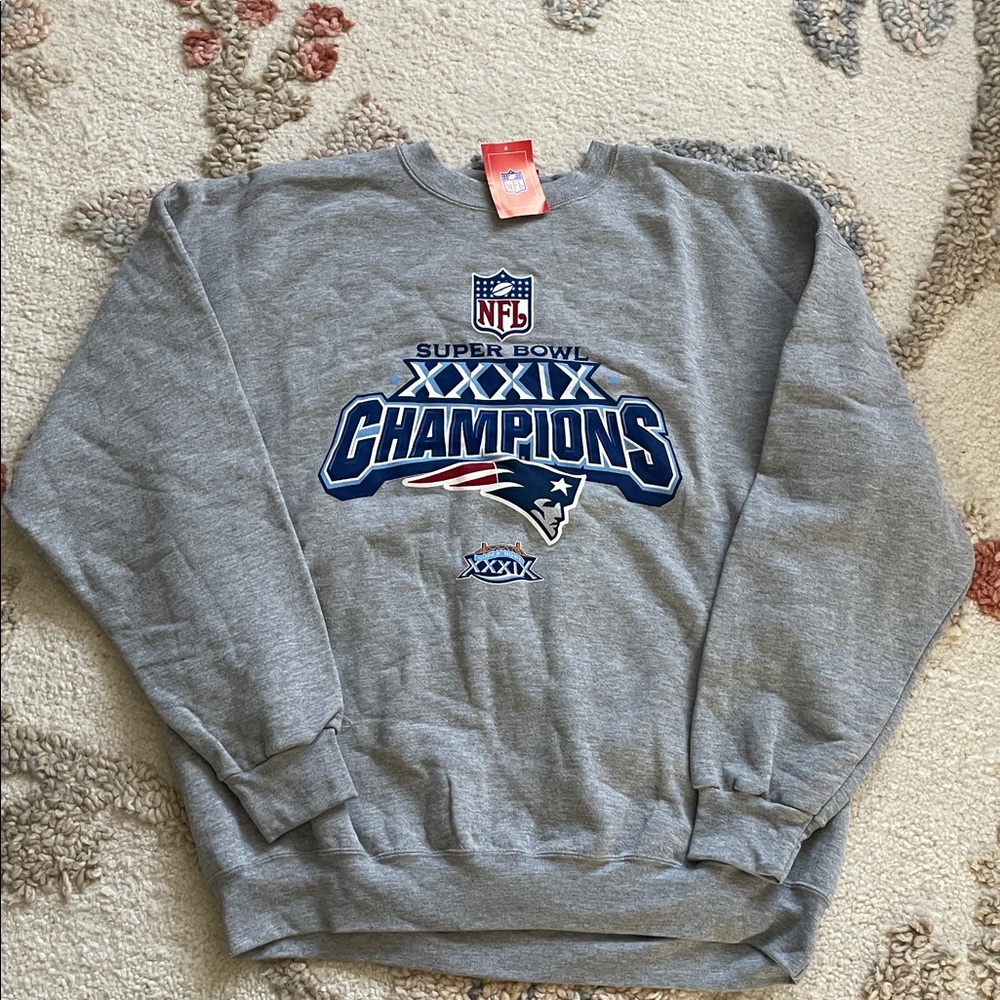 NFL Gray Super Bowl XXXIX Champions Sweater